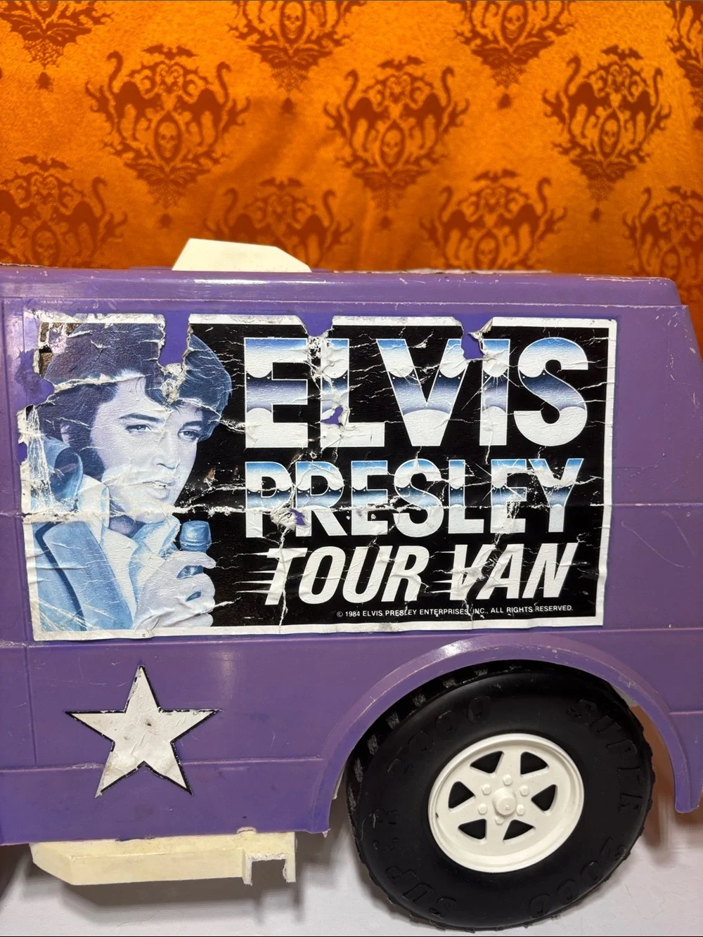 Vintage 1984 Elvis Presley Tour Van Plastic Toy - Lapin Products Memorabilia